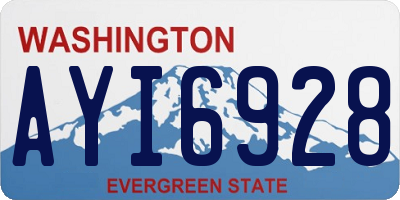 WA license plate AYI6928