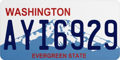 WA license plate AYI6929
