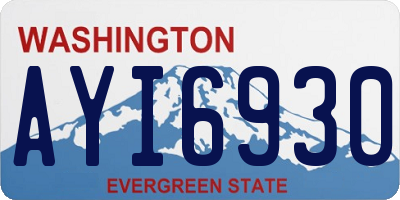 WA license plate AYI6930