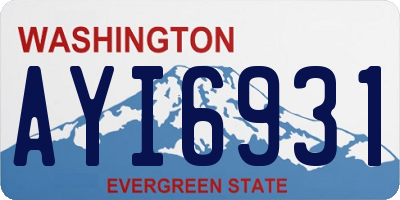WA license plate AYI6931