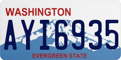 WA license plate AYI6935