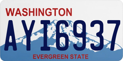 WA license plate AYI6937