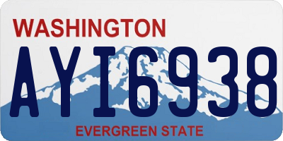 WA license plate AYI6938