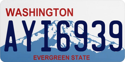 WA license plate AYI6939