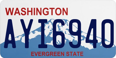 WA license plate AYI6940