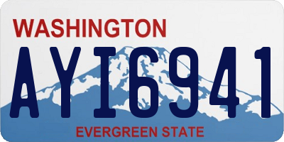 WA license plate AYI6941