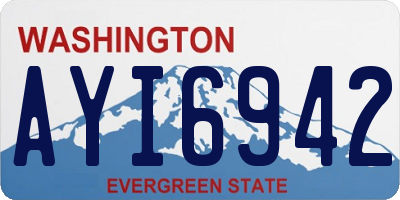 WA license plate AYI6942