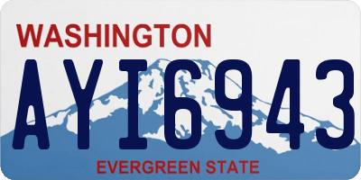 WA license plate AYI6943