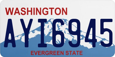 WA license plate AYI6945