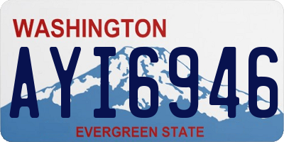 WA license plate AYI6946