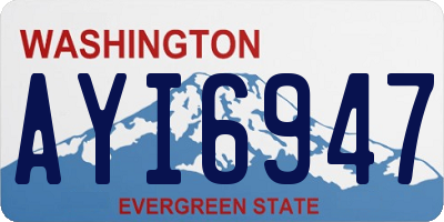 WA license plate AYI6947