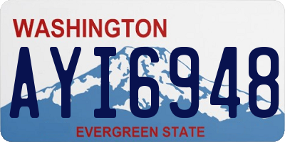 WA license plate AYI6948