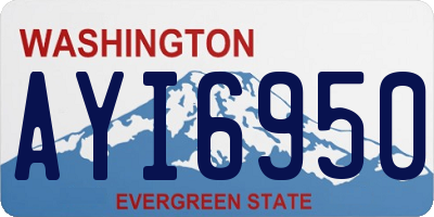 WA license plate AYI6950