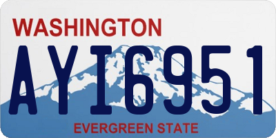WA license plate AYI6951