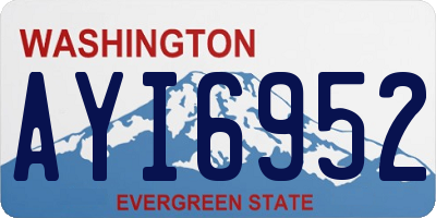 WA license plate AYI6952