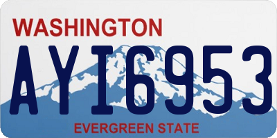 WA license plate AYI6953
