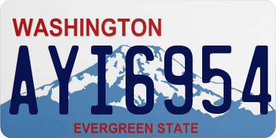 WA license plate AYI6954