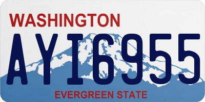WA license plate AYI6955
