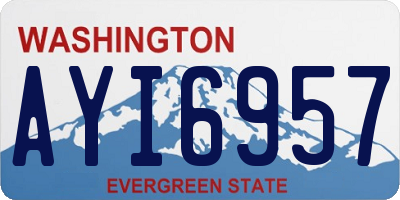 WA license plate AYI6957