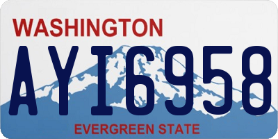 WA license plate AYI6958