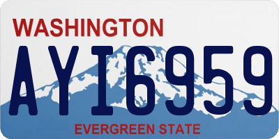 WA license plate AYI6959