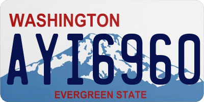 WA license plate AYI6960