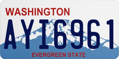 WA license plate AYI6961