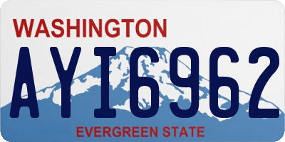 WA license plate AYI6962