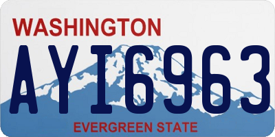 WA license plate AYI6963