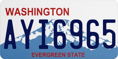 WA license plate AYI6965