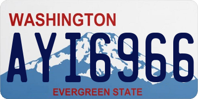 WA license plate AYI6966