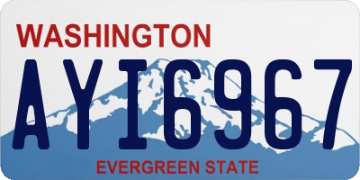 WA license plate AYI6967