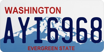 WA license plate AYI6968