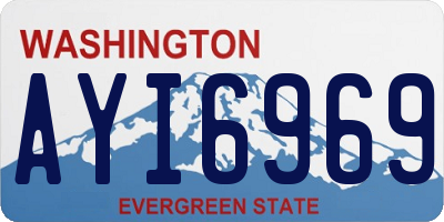 WA license plate AYI6969