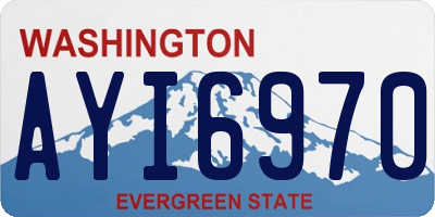 WA license plate AYI6970