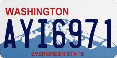 WA license plate AYI6971