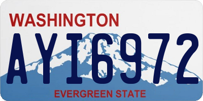 WA license plate AYI6972