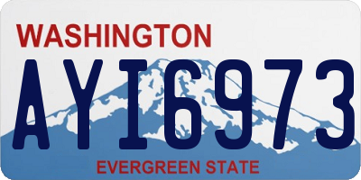 WA license plate AYI6973