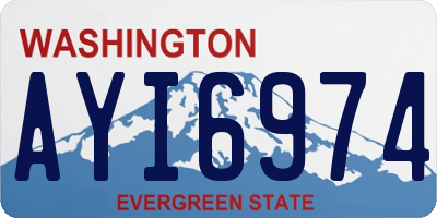 WA license plate AYI6974