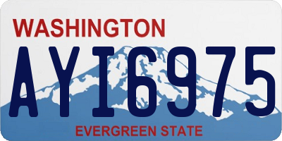 WA license plate AYI6975