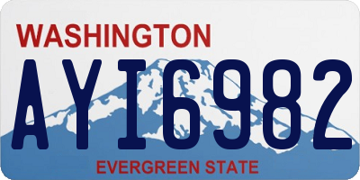 WA license plate AYI6982