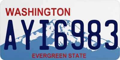 WA license plate AYI6983