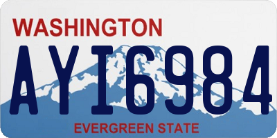 WA license plate AYI6984