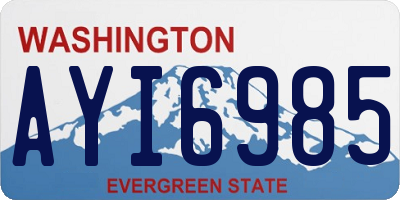 WA license plate AYI6985