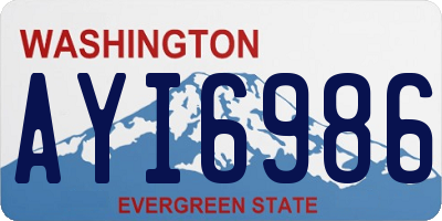 WA license plate AYI6986