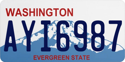 WA license plate AYI6987