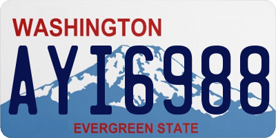 WA license plate AYI6988