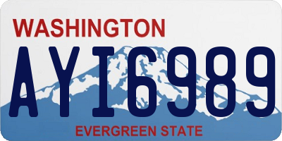 WA license plate AYI6989