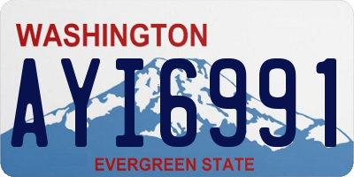 WA license plate AYI6991