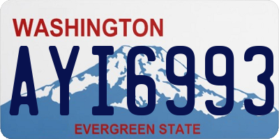WA license plate AYI6993